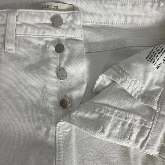 Joe’s Mid Rise Slim Tomboy Crop Jeans The Scout Sz 27 White Distressed Spring - Picture 5 of 14